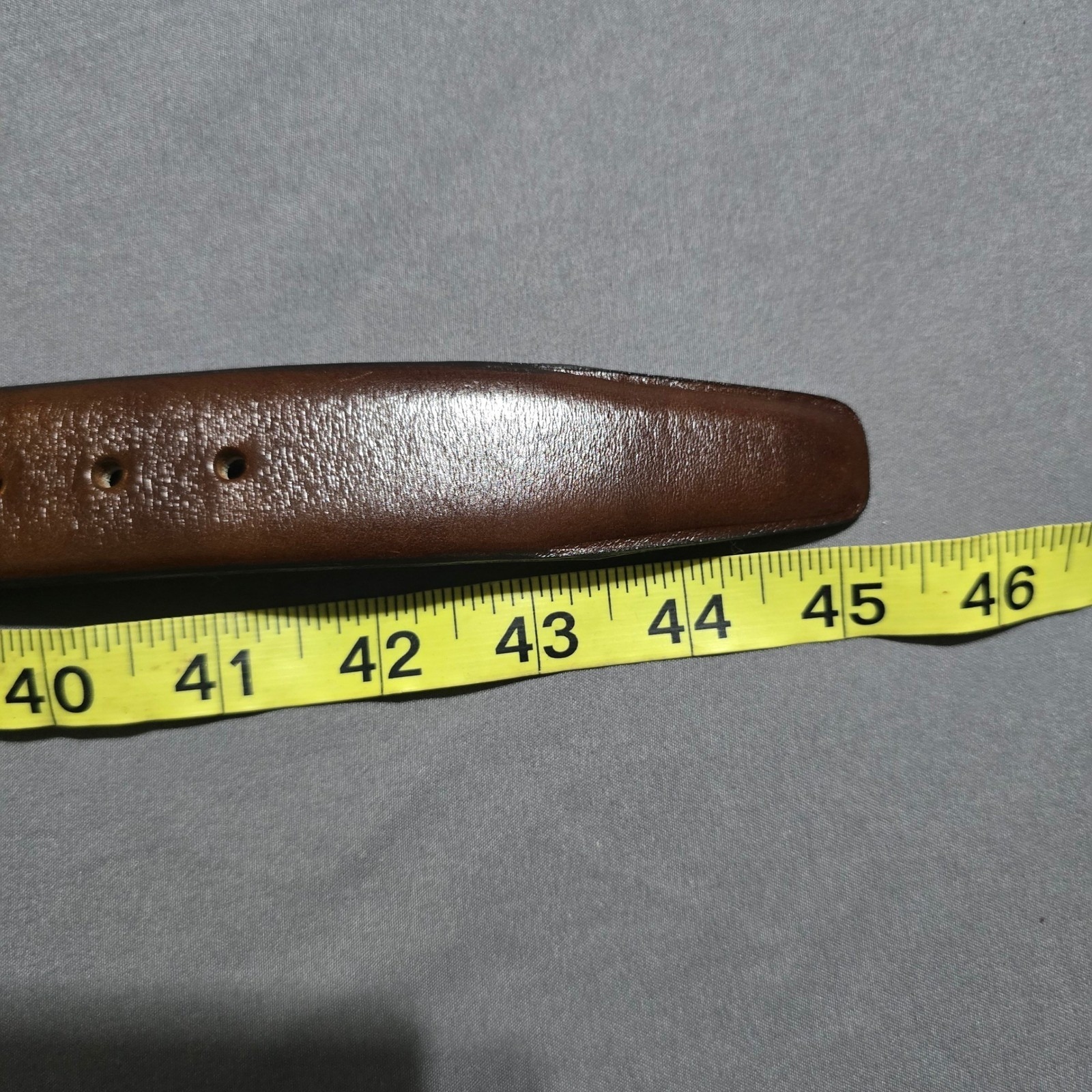 Trafalgar Dress Belt Mens 40 Brown Leather Gold Buckle Made In Usa 3173059 — image 3 of 4